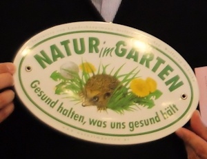 Plakette "Natur im Garten"